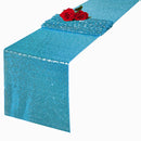 Orange sequin table runner for festive decoration