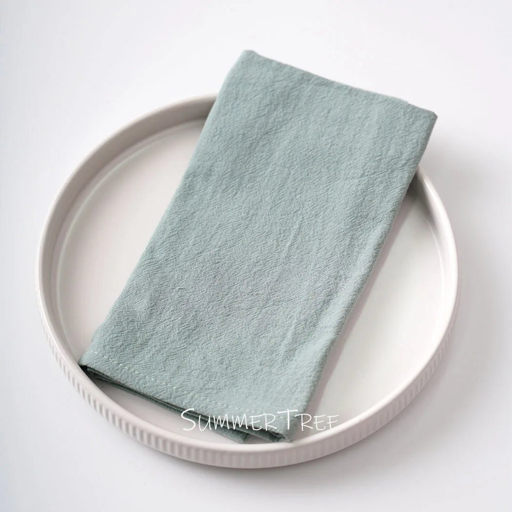 Vintage washed cotton napkin set of 10