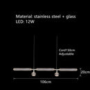 Adjustable nordic clear glass light tube pendant