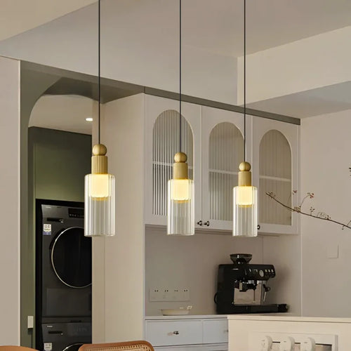 Modern gold brass pendant light for elegant interiors - vue 5 sur 8