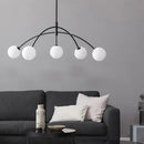 Modern milky glass pendant chandelier for elegant interiors