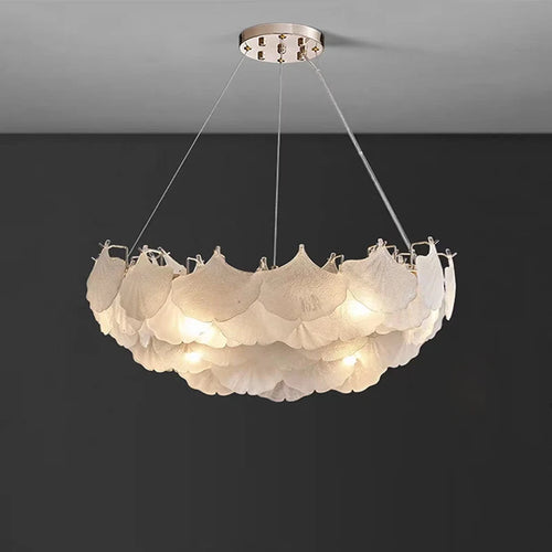 Minimalist retro glass chandelier for elegant decor - vue 6 sur 11