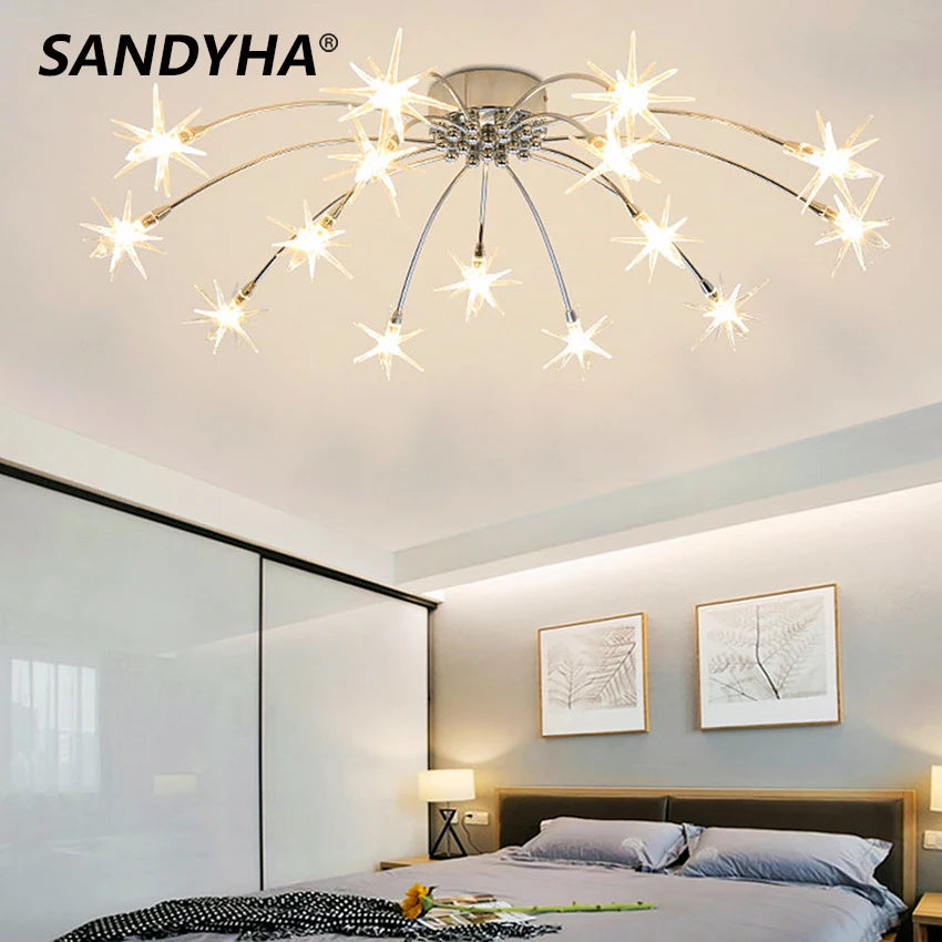 Modern starry sky chandelier decorative indoor designer light