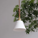Nordic vintage ceramic and brass pendant chandelier