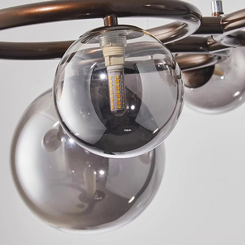 Nordic glass bubble chandelier for interior decoration - vue 7 sur 18