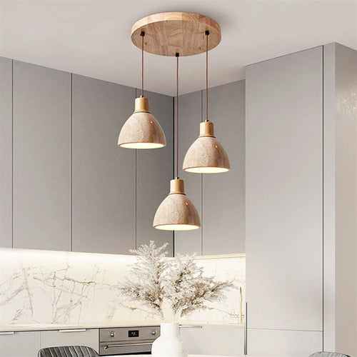 Nordic retro travertine hanging light for indoor decoration - vue 5 sur 18