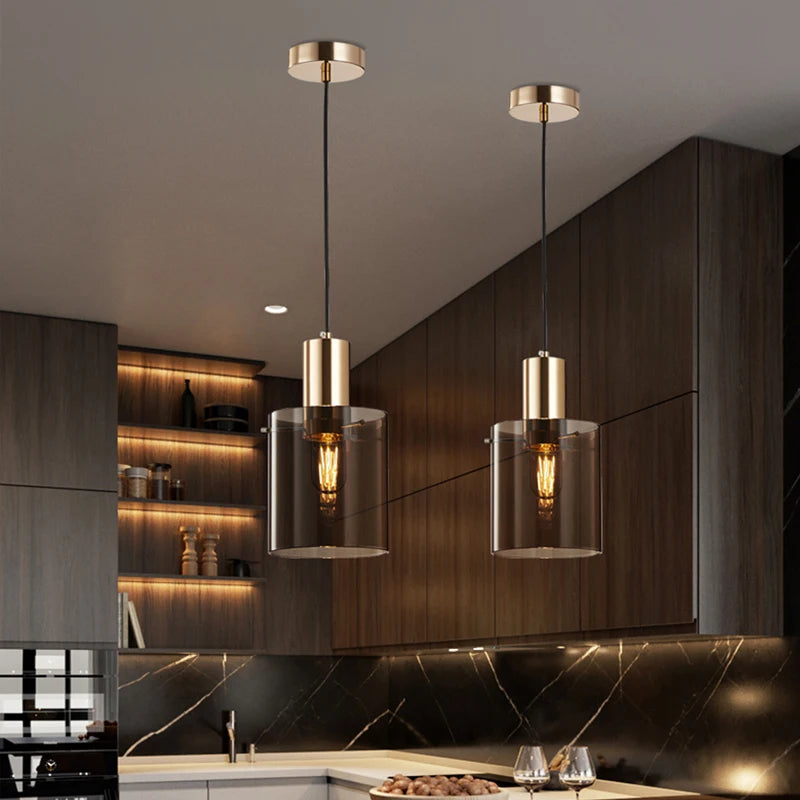 Modern glass pendant light for elegant indoor lighting