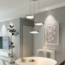 Modern circular aluminium LED pendant light for indoor use