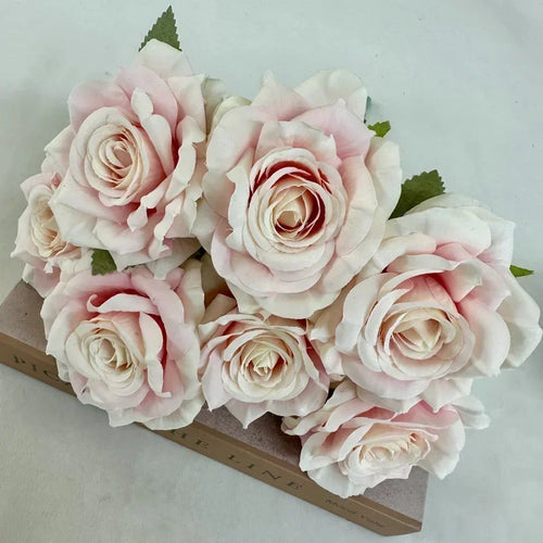 Artificial silk rose bouquet for festive decoration