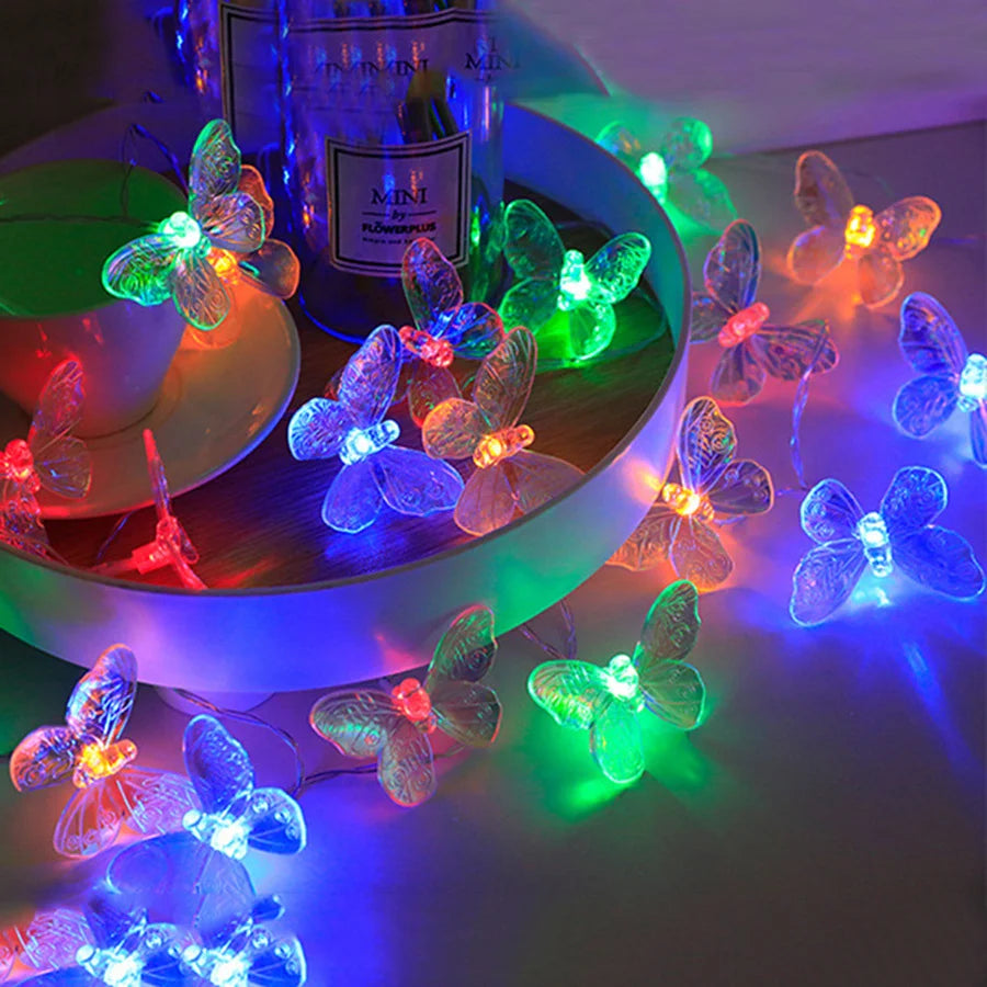 LED butterfly string lights for festive decoration