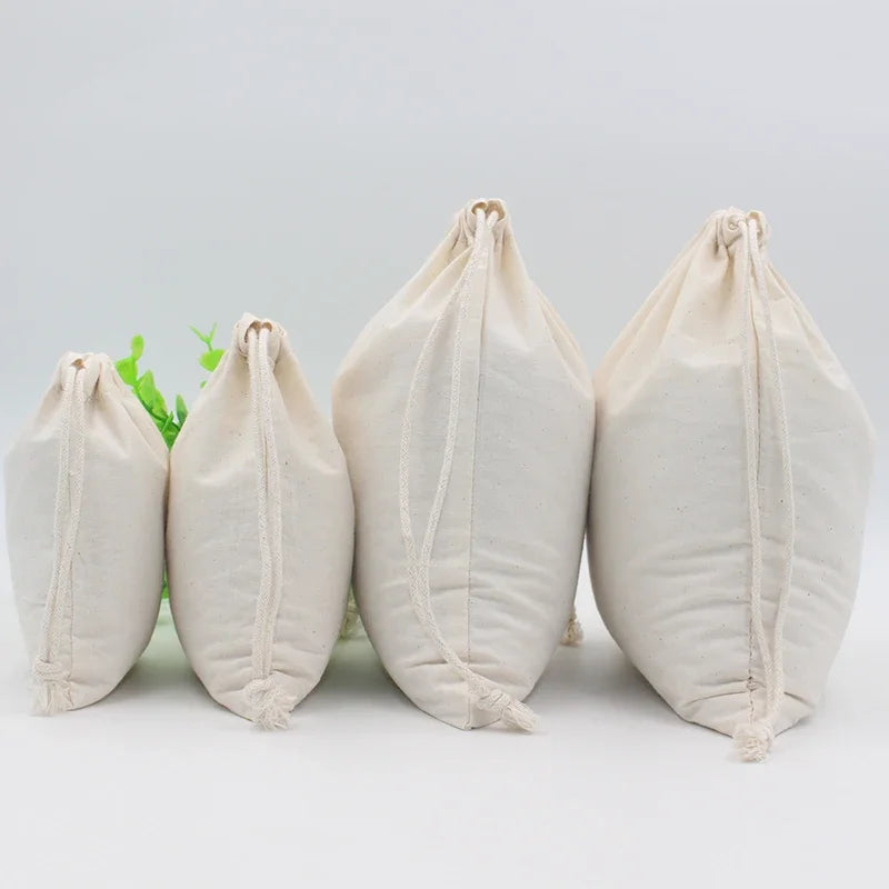 20 pieces custom cotton drawstring storage bag