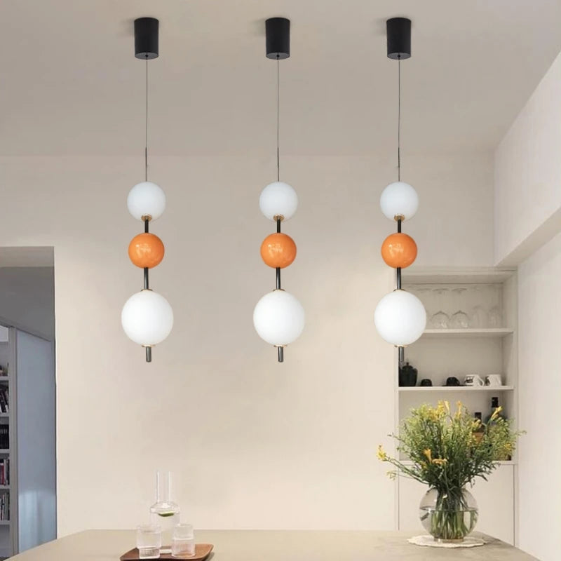 Glass LED pendant light with adjustable cable 4000k - vue 5 sur 12