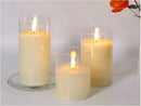 decorative rechargeable LED pillar candle with remote control in 3D tube