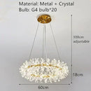 Modern clear crystal pendant light for interior decoration