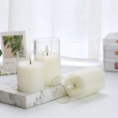 decorative rechargeable LED pillar candle with remote control in 3D tube