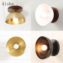 Nordic solid wood and brass modern ceiling light for decoration