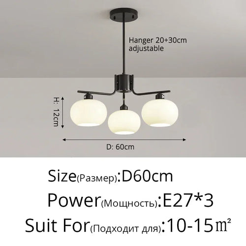 Simple nordic style modern pendant light indoor decoration - vue 19 sur 19