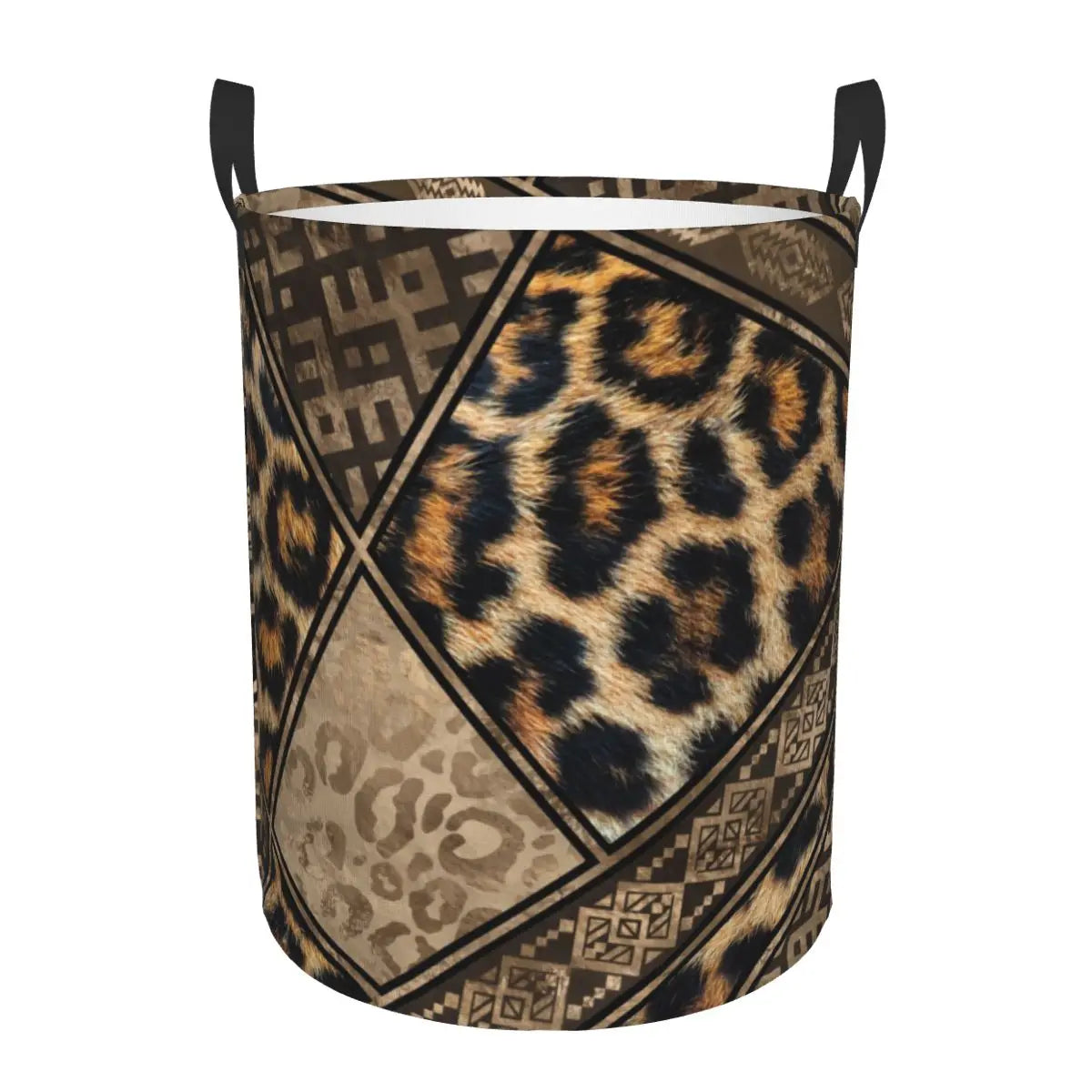 leopard print laundry basket large foldable clothes storage