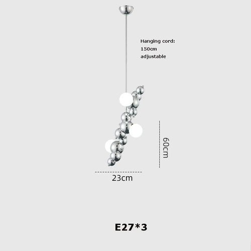 Molecular design LED chandelier trendy lighting 2024 pendant - vue 11 sur 16