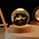 3D crystal ball solar system engraved decorative gift