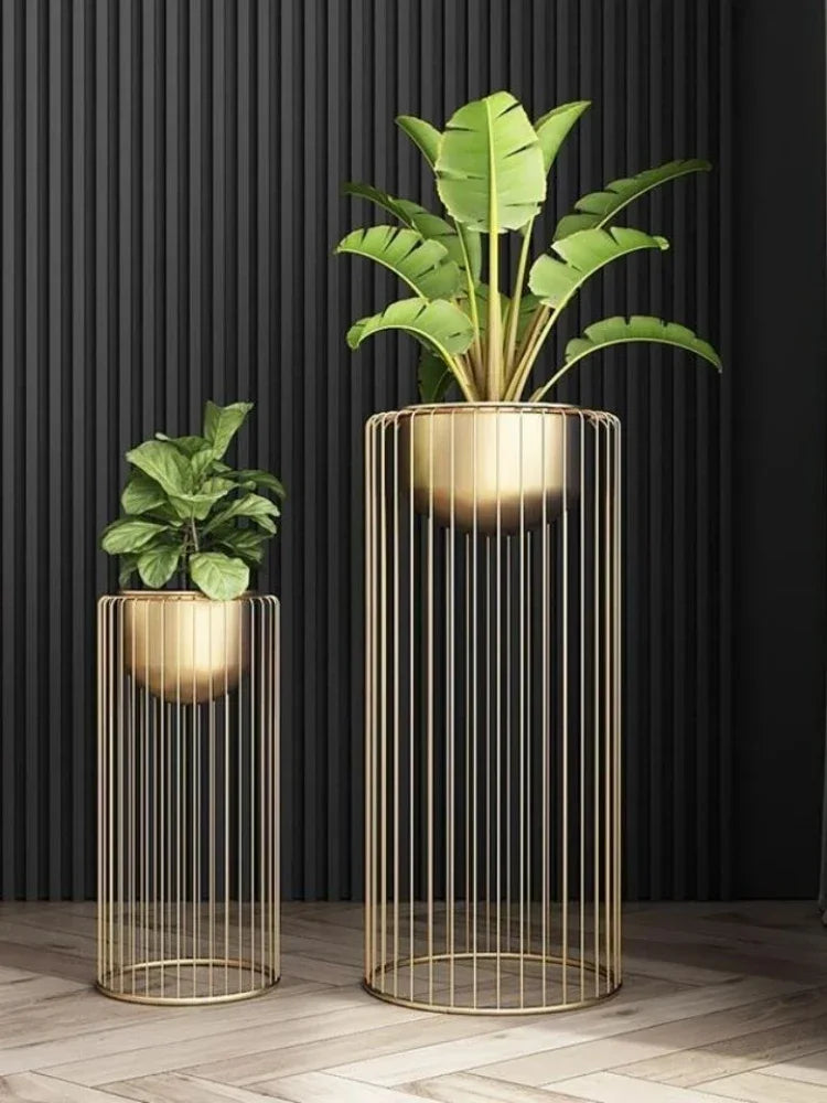 Gold Iron Flower Rack Indoor Vertical Plant Stand, Living Room Balcony, Elegant Flowerpot Holder, Modern Home Decor