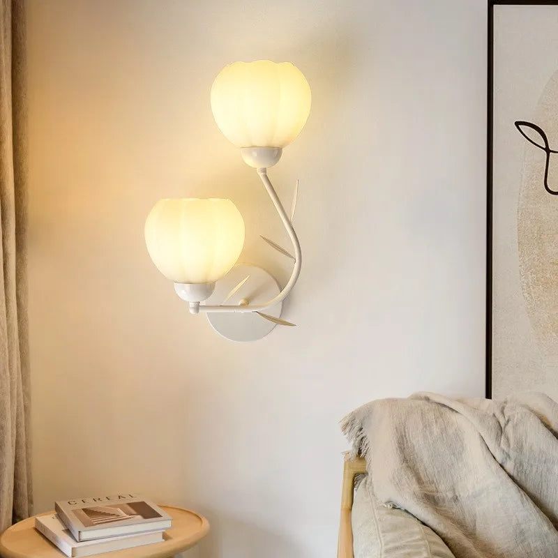 Pumpkin-shaped wall light for indoor decor - vue 3 sur 11