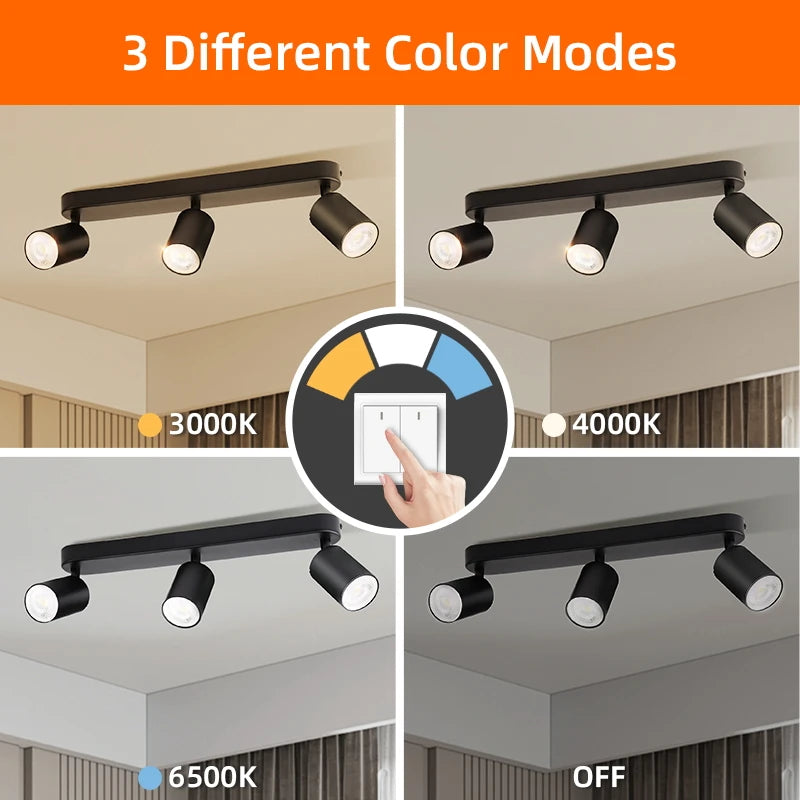 Led gu10 ceiling light for interior lighting and decoration - vue 5 sur 8