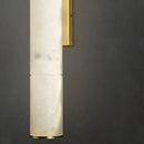 Art deco luxury wall lamp in brass and natural marble