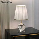 Modern crystal table lamp for interior decor and lighting
