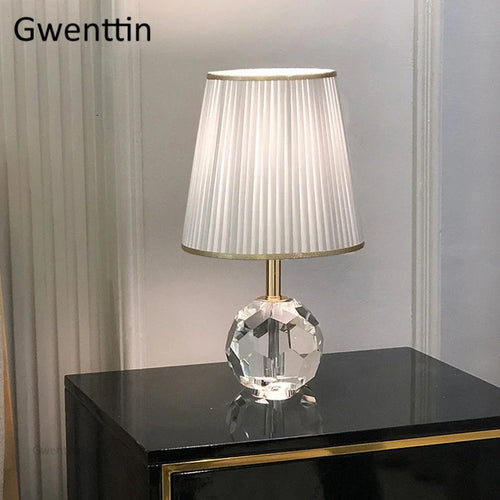 Modern crystal table lamp for interior decor and lighting - vue 5 sur 11