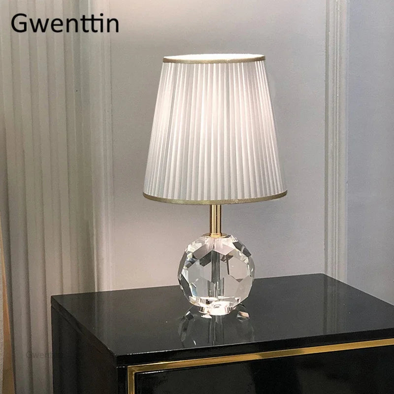 Modern crystal table lamp for interior decor and lighting - vue 4 sur 11