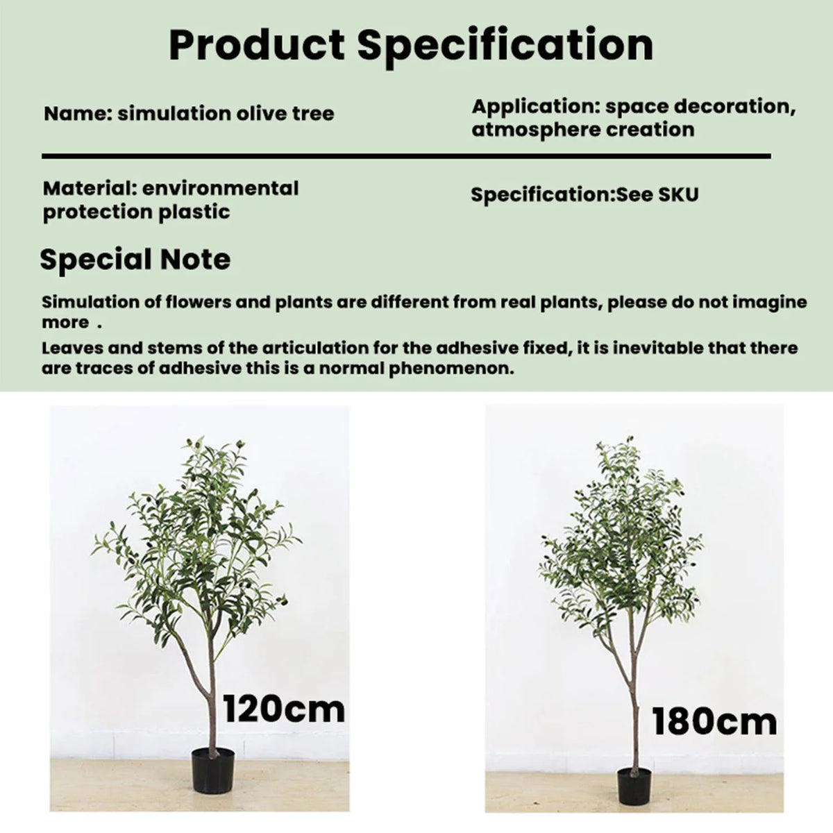 Realistic Artificial Olive Tree, Lifelike Faux Olive Plant for Home, Office, Garden Decor - vue 4 sur 8