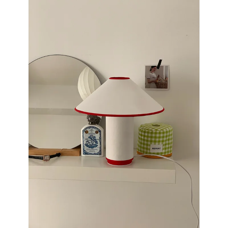 Nordic design retro cotton decorative table lamp - vue 4 sur 8