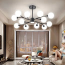 Nordic glass LED chandelier for kitchen decor