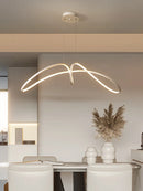 Aluminium butterfly-shaped chandelier with LED lighting