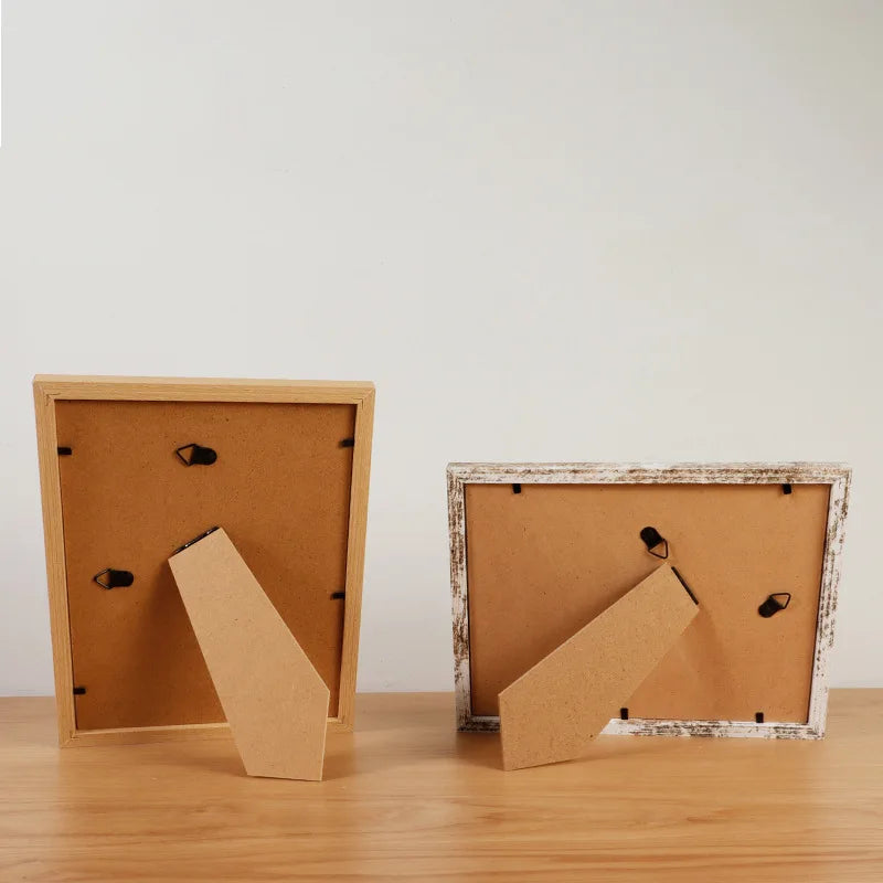 Wooden hanging photo frame with plexiglass for photo display