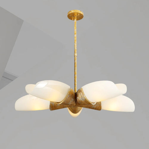 Modern minimalist glass chandelier for elegant interiors