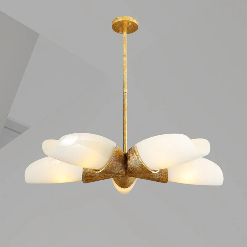Modern minimalist glass chandelier for elegant interiors