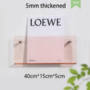 acrylic floating wall shelf magazine rack and literature organizer