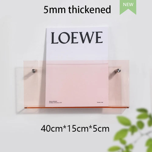acrylic floating wall shelf magazine rack and literature organizer - vue 29 sur 52