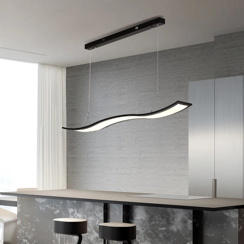 Nordic LED pendant light for kitchens and modern interiors - vue 5 sur 12