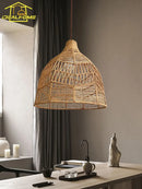 Wabi-sabi style hemp rope pendant light for elegant interiors
