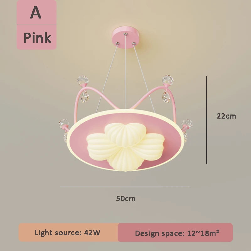 Romantic crystal cloud chandelier for children's room