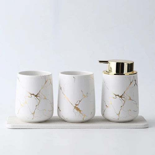 ceramic bathroom set with elegant accessories - vue 17 sur 22