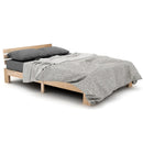 EU STOCK Wooden bed Double bed, headboard, slatted grid -200 x 140cm solid wood FSC Solid wood double bed
