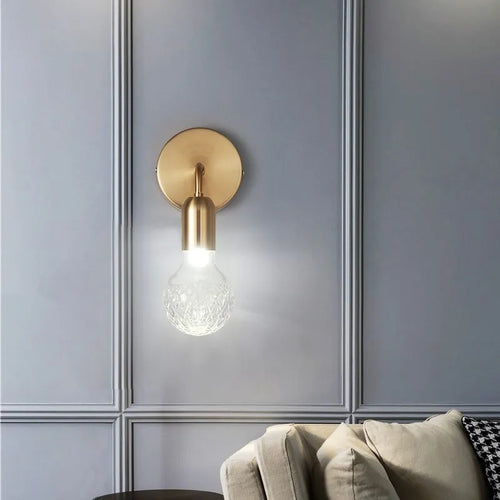 Modern decorative glass LED wall light for indoor use - vue 4 sur 10