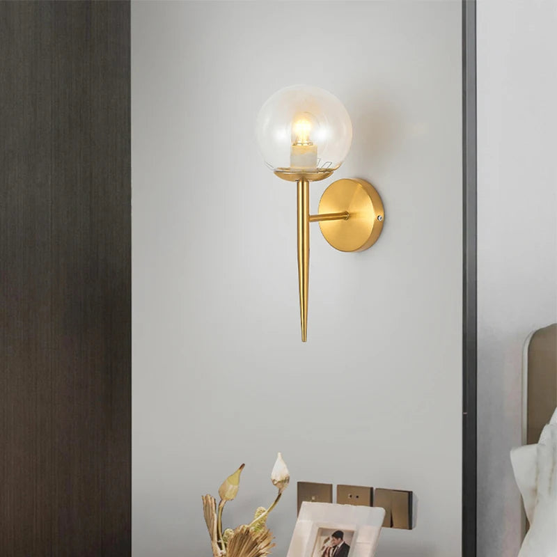 Luxury glass art deco wall light for indoor use - vue 3 sur 21