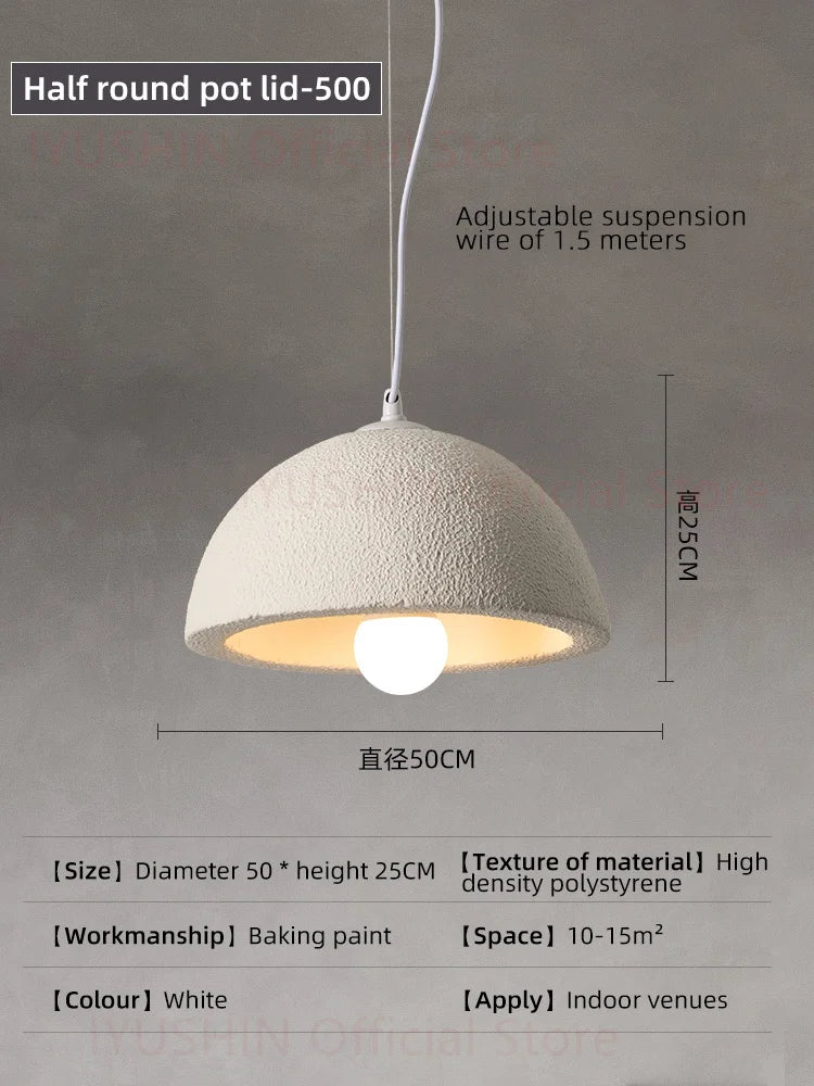 Nordic wabi sabi chandelier for interior decor and pendant lighting - vue 9 sur 11