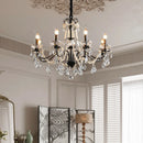 Modern crystal chandelier with pearls and LED lighting