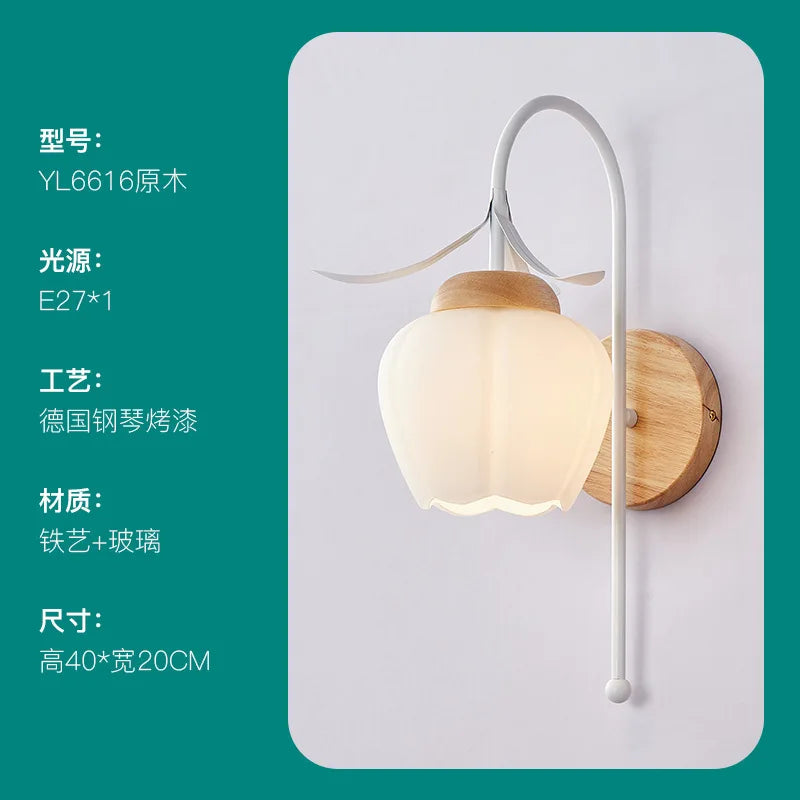 Mediterranean style glass wall light for indoor lighting - vue 8 sur 12